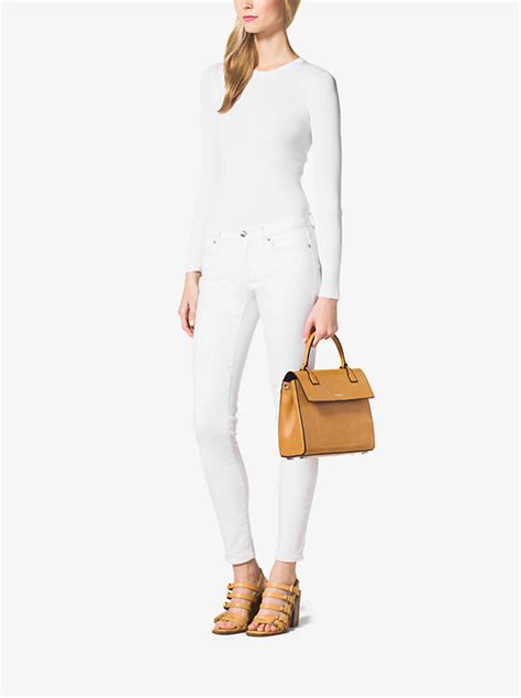 michael kors caldera medium leather satchel|Michael Kors manhattan satchel.